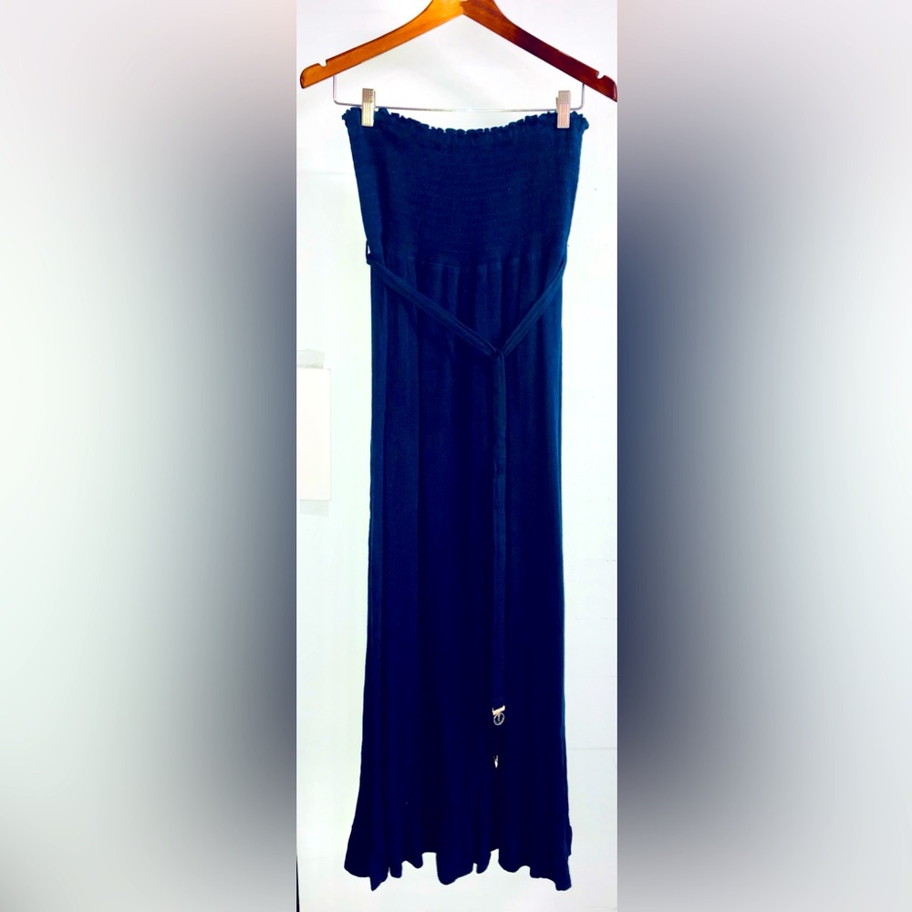 Like New Juicy Couture-Full-length Bandeau Navy Sundress